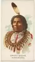 Free download Hairy Bear, Winnebagoes, from the American Indian Chiefs series (N2) for Allen & Ginter Cigarettes Brands free photo or picture to be edited with GIMP online image editor