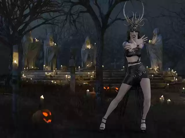 Free download halloween night woman horns witch free picture to be edited with GIMP free online image editor