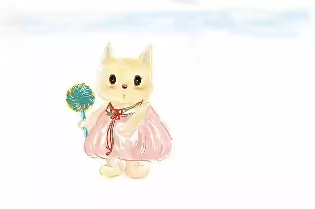 Free download Hand-Painted Kitty Animal Kitten -  free illustration to be edited with GIMP free online image editor