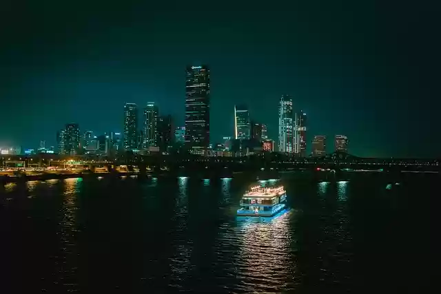 Free download han river seoul night city evening free picture to be edited with GIMP free online image editor