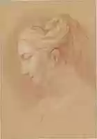 Free download Head of a Young Woman in Profile to Left free photo or picture to be edited with GIMP online image editor