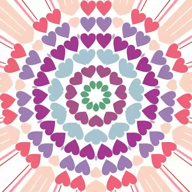 Free download Heart Circle Hearts Valentine -  free illustration to be edited with GIMP free online image editor