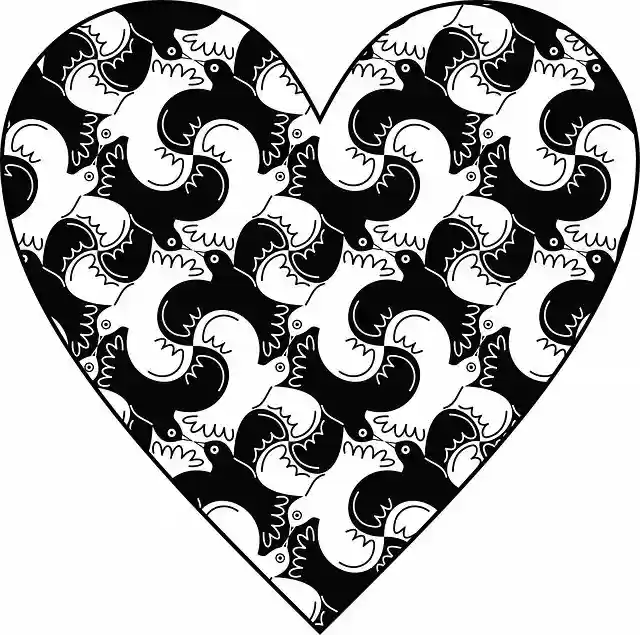 Free download Heart Doves Pigeons -  free illustration to be edited with GIMP free online image editor