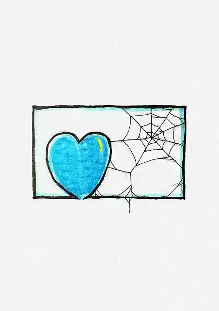 Free download Heart Shape Love Spider Web -  free illustration to be edited with GIMP free online image editor