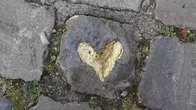 Free download Heart Stone Patch -  free photo template to be edited with GIMP online image editor