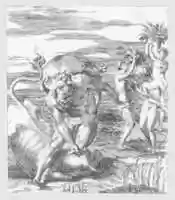 Free download Hercules and Achelous (in the form of a bull) free photo or picture to be edited with GIMP online image editor