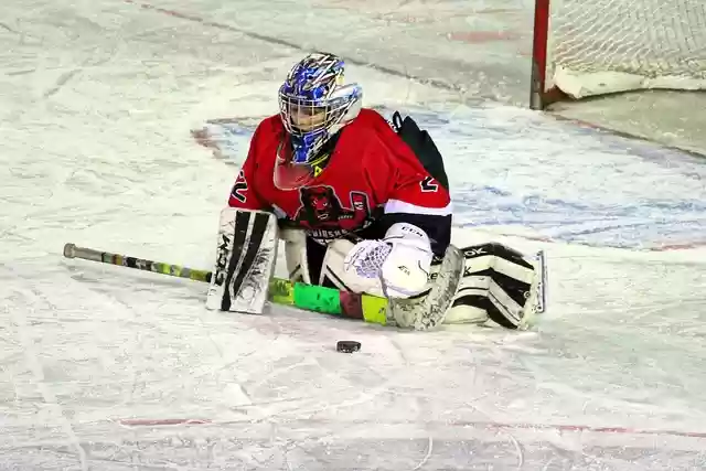 Free download hockey goalkeeper young puck free picture to be edited with GIMP free online image editor