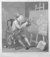 Free download Hogarth Painting the Comic Muse free photo or picture to be edited with GIMP online image editor