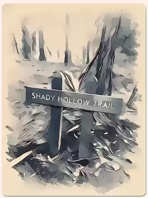 Free download Hollow Hiking Trail - Free vector graphic on Pixabay free illustration to be edited with GIMP free online image editor