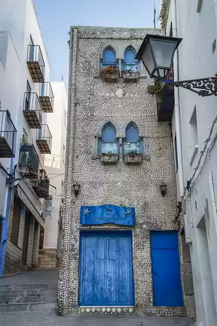 Free download home facade stone seashells blue free picture to be edited with GIMP free online image editor