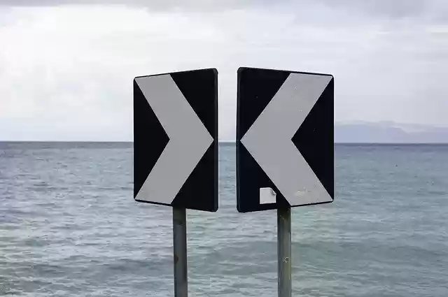 Free download Horizon Sea Road Sign -  free photo or picture to be edited with GIMP online image editor