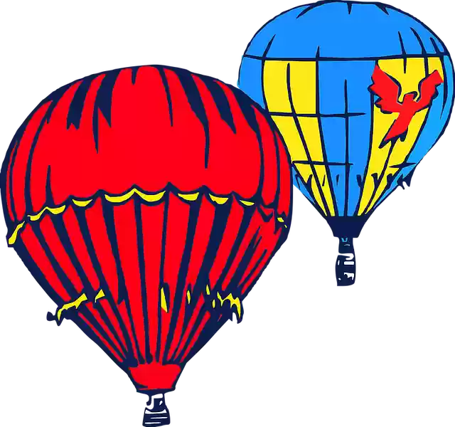 Free download Hot Air Balloon Red Blue - Free vector graphic on Pixabay free illustration to be edited with GIMP free online image editor