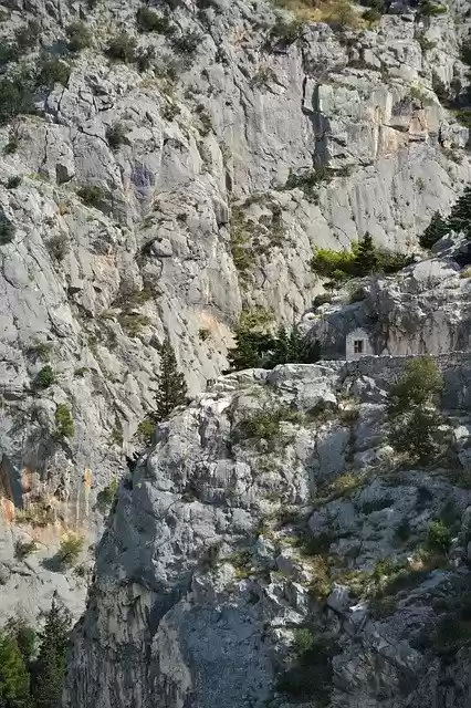 Free download House In Rock Cliff Mountain -  free photo or picture to be edited with GIMP online image editor