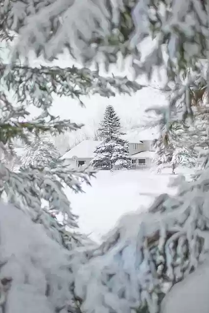 Free download house snow scene cold winter free picture to be edited with GIMP free online image editor