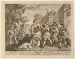Free download Hudibras Vanquished by Trulla (Twelve Large Illustrations for Samuel Butlers Hudibras, Plate 5) free photo or picture to be edited with GIMP online image editor