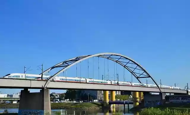 Free download ice db bridge mannheim rail train free picture to be edited with GIMP free online image editor