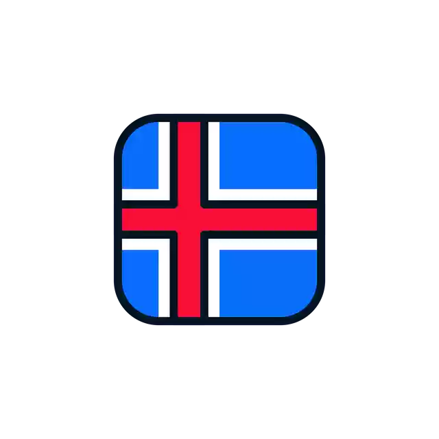 Free download Iceland Icon Flag -  free illustration to be edited with GIMP free online image editor