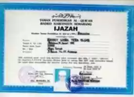 Free download Ijazah Taman Pendidikan Al Quran (TPA/TPQ) Badko Kabupaten Semarang 20 April 2003 free photo or picture to be edited with GIMP online image editor