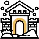 Illuminated Castle Gate at Night  screen for extension Chrome web store in OffiDocs Chromium