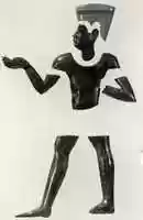 Free download Inlay from shrine: male figure in yellow headdress, with sidelock free photo or picture to be edited with GIMP online image editor