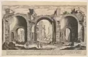 Free download Interior of the Thermae of Caracalla, from Vestigi della antichita di Roma, Tivoli, Pozzvolo et altri luochi free photo or picture to be edited with GIMP online image editor