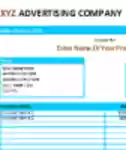 Free download Invoice Template for Advertising Agency/Company DOC, XLS or PPT template free to be edited with LibreOffice online or OpenOffice Desktop online
