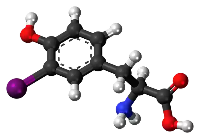 Free download Iodotyrosine Molecule Chemistry -  free illustration to be edited with GIMP free online image editor
