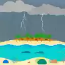 Island on a stormy day  screen for extension Chrome web store in OffiDocs Chromium