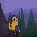 Jake Listening To Music In The Rain Adventure Time Live Wallpaper  screen for extension Chrome web store in OffiDocs Chromium
