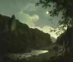 Free download Joseph Wright Of Derby, Dovedale By Moonlight free photo or picture to be edited with GIMP online image editor