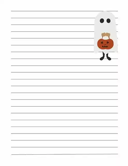Free download Journal Page Halloween Ghost -  free illustration to be edited with GIMP free online image editor