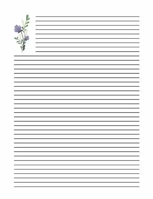Free download Journal Page Purple Flower -  free illustration to be edited with GIMP free online image editor