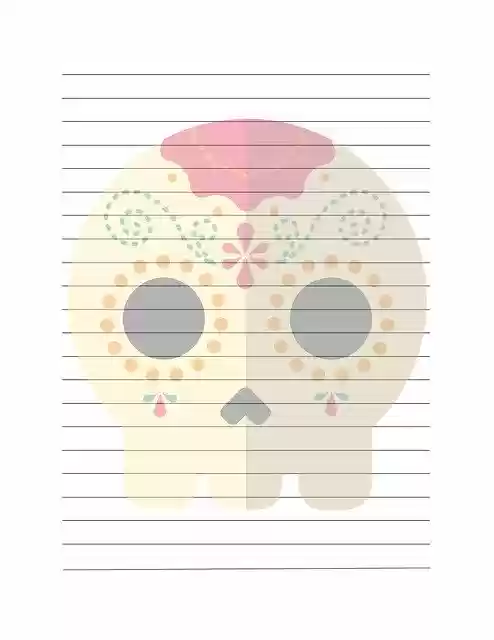 Free download Journal Page Sugar Skull -  free illustration to be edited with GIMP free online image editor