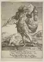 Free download Judah with the Head of Adonibezek, from Willem van Haecht, Tyrannorum proemia, 1578 free photo or picture to be edited with GIMP online image editor