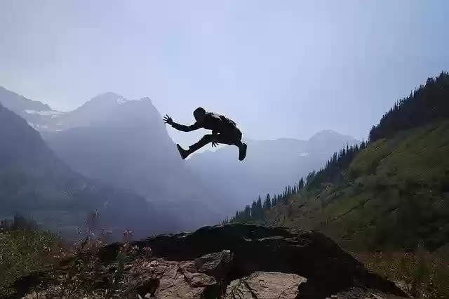 Free download Jumping Mountains Happy -  free free photo or picture to be edited with GIMP online image editor