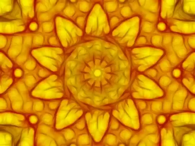 Free download Kaleidoscope Floral Mandala Yellow -  free illustration to be edited with GIMP free online image editor
