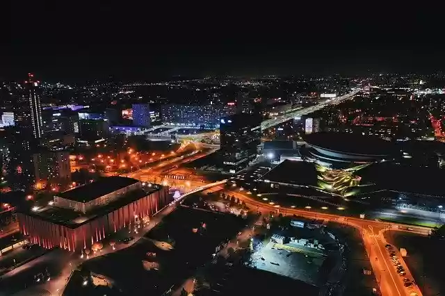 Free download Katowice Night Poland -  free free photo or picture to be edited with GIMP online image editor