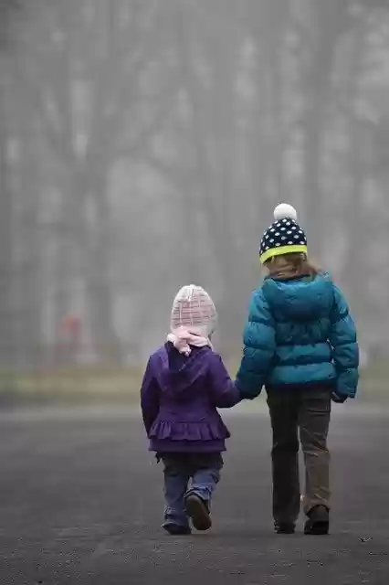 Free download Kids Girls Walking free photo template to be edited with GIMP online image editor