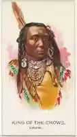 Free download King of the Crows, Crow, from the American Indian Chiefs series (N2) for Allen & Ginter Cigarettes Brands free photo or picture to be edited with GIMP online image editor