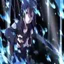 Kirito blue flames  screen for extension Chrome web store in OffiDocs Chromium