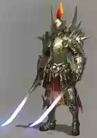 Free download Knight with Glowing Swords - Artwork free photo or picture to be edited with GIMP online image editor