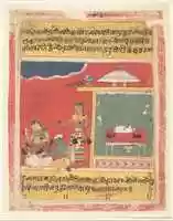 Free download Krishna at the Feet of Radha: Page from a Dispersed Rasikapriya free photo or picture to be edited with GIMP online image editor