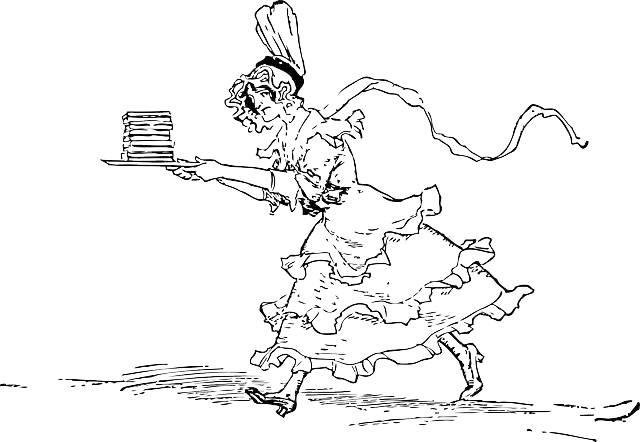 Free download Lady Serving Food - Free vector graphic on Pixabay free illustration to be edited with GIMP free online image editor