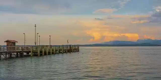 Free download lake clouds mountains ship berth free picture to be edited with GIMP free online image editor