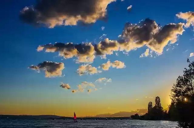 Free download Lake Constance Sunset Sailing Boat -  free free photo or picture to be edited with GIMP online image editor