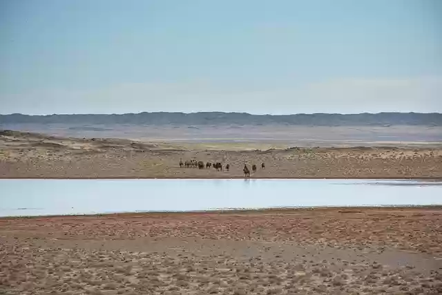 Free download lake gobi mongolia nature free picture to be edited with GIMP free online image editor