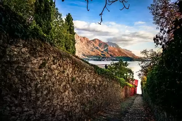 Free download lake lake como alley cobble free picture to be edited with GIMP free online image editor