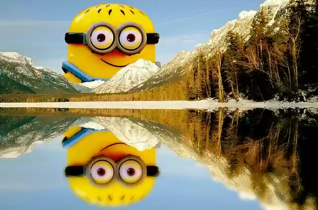 Free download Lake Mcdonald Landscape Minion -  free illustration to be edited with GIMP free online image editor