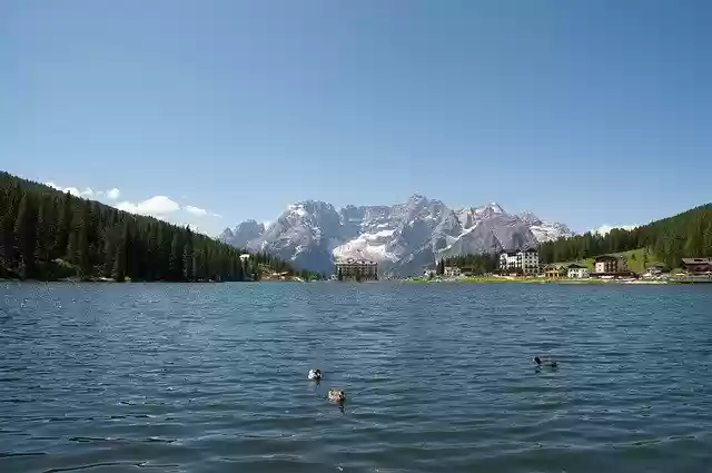 Free download Lake Misurina Dolomites free photo template to be edited with GIMP online image editor