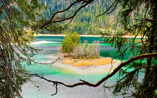 Free download lake mountain island nature free picture to be edited with GIMP free online image editor